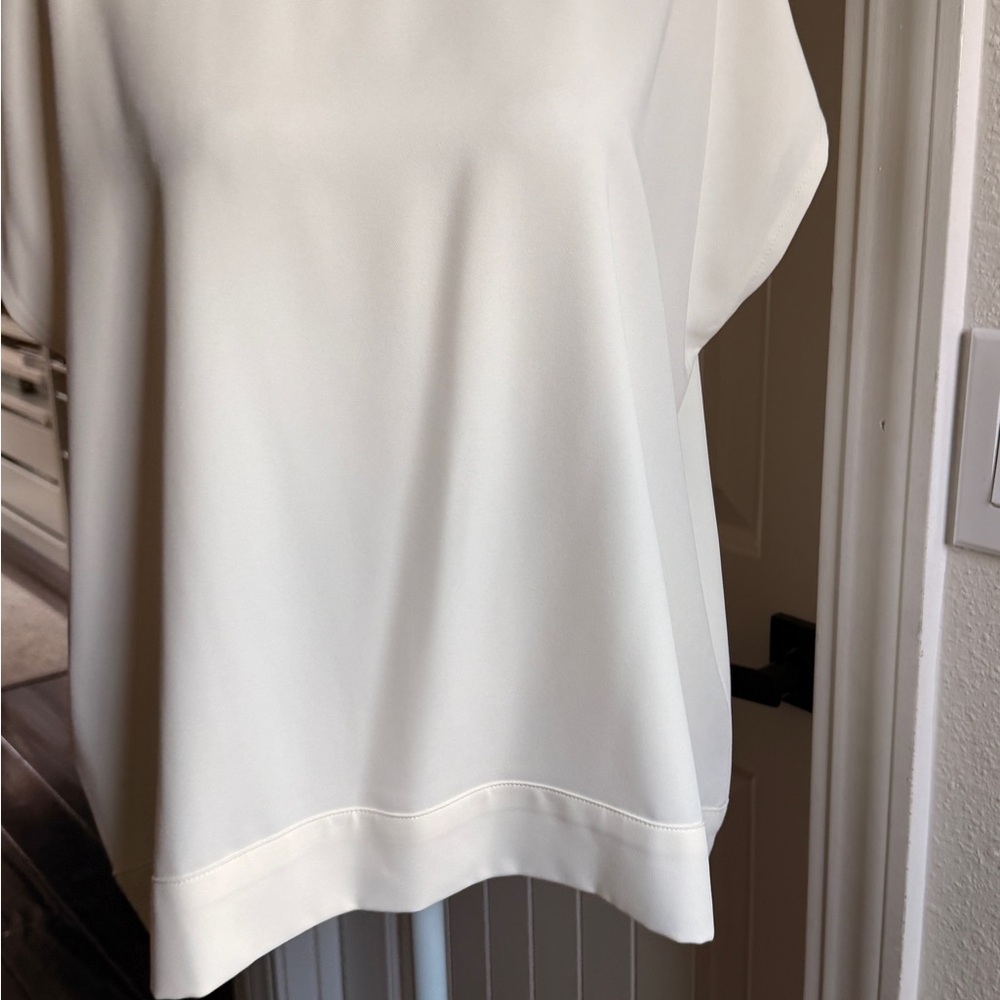 MarlaWynne White Short-Sleeve Crewneck Top - Picture 3 of 8